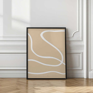 Tablou înramat „Beige Lines 01” de Pictufy Studio