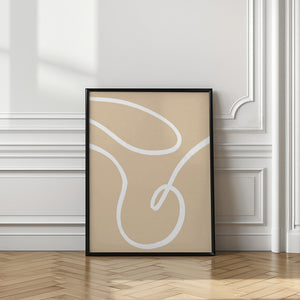 Tablou înramat „Beige Lines 02” de Pictufy Studio