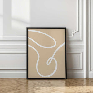 Tablou înramat „Beige Lines 02” de Pictufy Studio