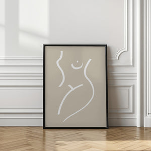 Tablou înramat „Body Sketch Sand” de Pictufy Studio