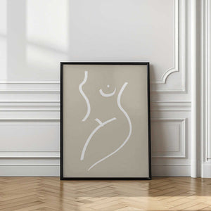 Tablou înramat „Body Sketch Sand” de Pictufy Studio