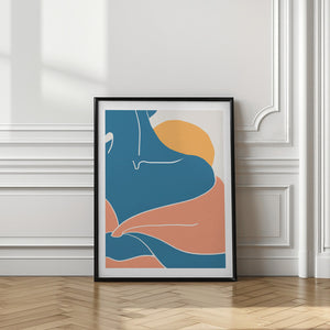 Tablou înramat „Blue Shoulder” de Pictufy Studio II