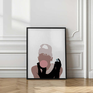 Tablou înramat „Bubblegum Girl” de Pictufy Studio II