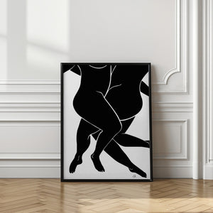 Tablou înramat „Lovers Black” de Pictufy Studio II