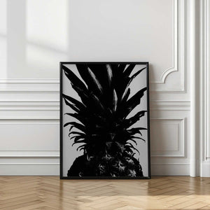 Tablou înramat „Pineapple bw” de Pictufy Studio III