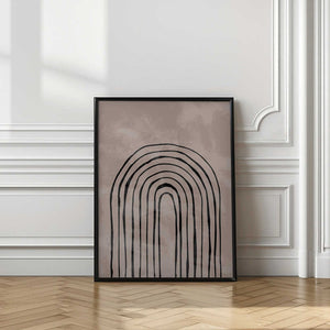 Tablou înramat „Arch_one way_004_black” de Pictufy Studio II