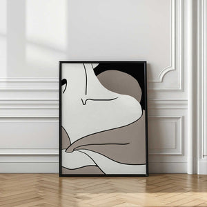 Tablou înramat „matisse_shoulder_vector_002_Black” de Pictufy Studio II