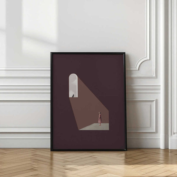 Tablou înramat „Enlighten me” de Maarten Léon