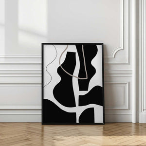 Tablou înramat „Flowing Silhouettes” de uplusmestudio