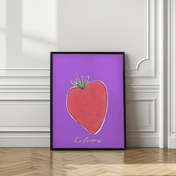 Tablou înramat „Stylized Strawberry Delight” de uplusmestudio