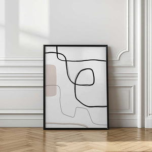 Tablou înramat „Curves and Lines” de uplusmestudio