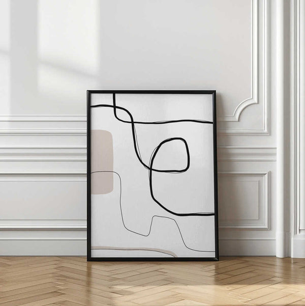 Tablou înramat „Curves and Lines” de uplusmestudio