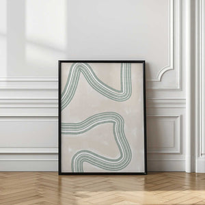 Tablou înramat „Curved Tranquility” de uplusmestudio
