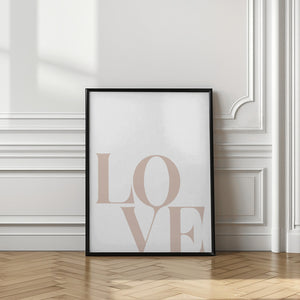 Tablou înramat „Minimalist Love Typography” de uplusmestudio