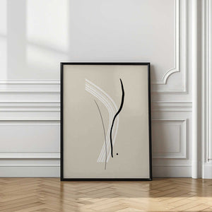 Tablou înramat „Elegant Black and White Lines” de uplusmestudio