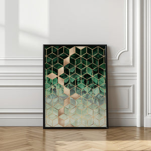 Tablou înramat „Leaves And Cubes” de Elisabeth Fredriksson