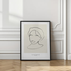 Tablou înramat „Modern female line art” de NKTN