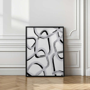 Tablou înramat „Chaotic Lines Dance” de uplusmestudio