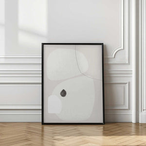Tablou înramat „Minimalist Beige and White Geometric Shapes” de uplusmestudio