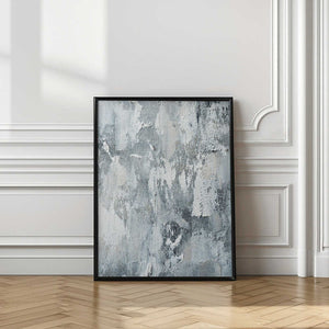 Tablou înramat „Textured Layers Of White And Gray” de uplusmestudio