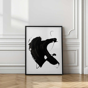 Tablou înramat „Black abstract Stroke” de uplusmestudio