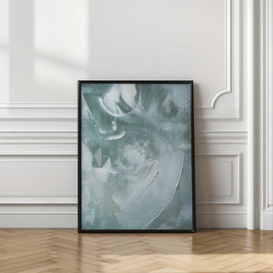 Tablou înramat „Green and White Acrylic” de uplusmestudio