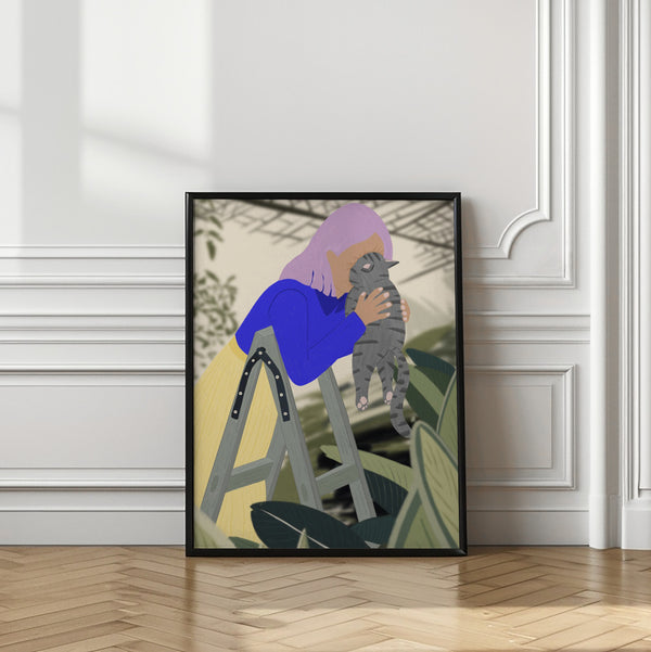 Tablou înramat „Hi Kitty, I love you!” de Jota de jai