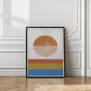 Tablou înramat „Striped Horizon Sun” de THE MIUUS STUDIO