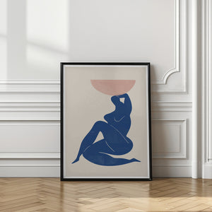 Tablou înramat „Harmony in Blue” de THE MIUUS STUDIO