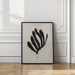 Tablou înramat „Abstract Leaf Lines” de THE MIUUS STUDIO