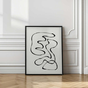 Tablou înramat „Curved Monochrome Paths” de THE MIUUS STUDIO