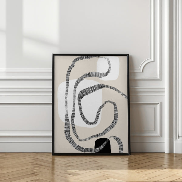 Tablou înramat „Monochrome Paths” de uplusmestudio