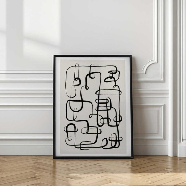 Tablou înramat „Endless Curves Dance” de Treechild