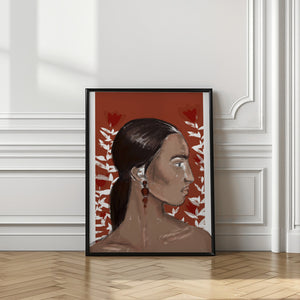 Tablou înramat „Crimson Elegance” de Treechild