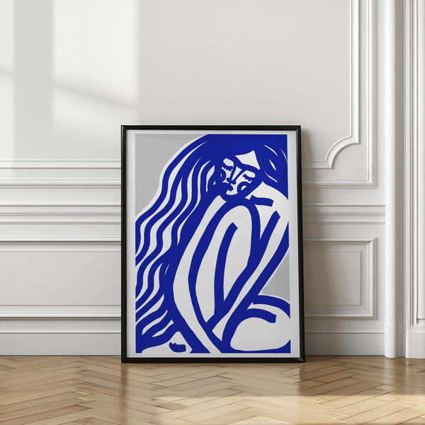 Tablou înramat „Blue Contours” de Treechild