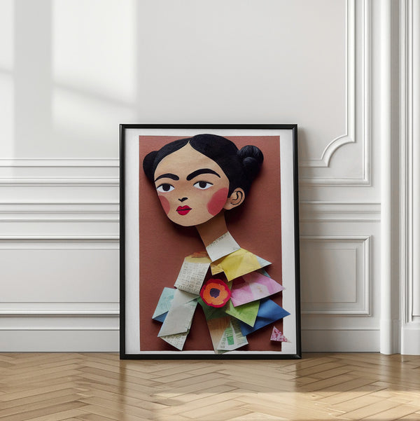 Tablou înramat „Paper Portrait Blossom” de Treechild