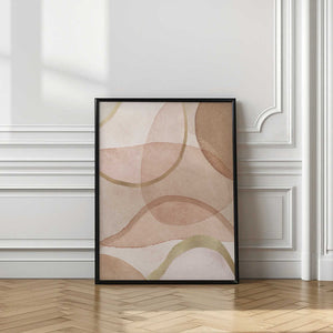 Tablou înramat „Blush and Brown Abstract” de Kathrin Pienaar