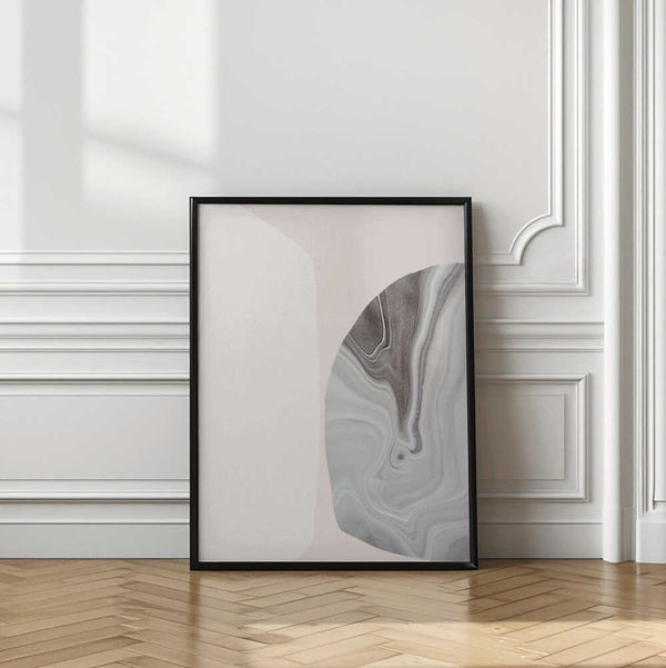 Tablou înramat „Marble Texture with Fluid Lines” de uplusmestudio