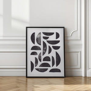 Tablou înramat „Linocut Abstract #7” de Alisa Galitsyna