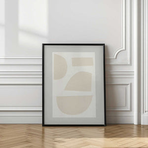 Tablou înramat „Geometric Shapes In A Monochrome Palette” de uplusmestudio