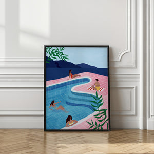 Tablou înramat „Pool Ladies” de Maja Tomljanovic