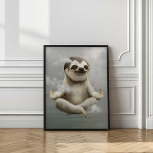 Tablou înramat „sloth meditating” de Adam Lawless
