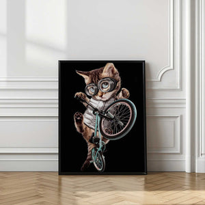 Tablou înramat „bmx cat” de Adam Lawless