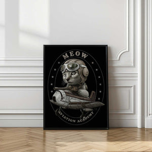 Tablou înramat „meow academy” de Adam Lawless