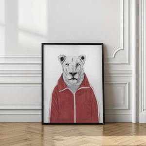 Tablou înramat „Sporty Lion” de Balazs Solti