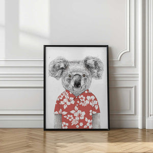 Tablou înramat „Summer koala (red)” de Balazs Solti
