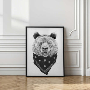 Tablou înramat „Wild bear” de Balazs Solti