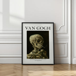 Tablou înramat „Head of a skeleton with a burning cigarette” de Vincent Van Gogh
