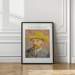 Tablou înramat „Self Portrait With Straw Hat” de Vincent Van Gogh
