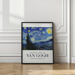 Tablou înramat „The Starry Night” de Vincent Van Gogh